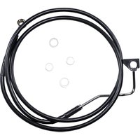 614220-BLK - Drag Specialties Stainless Steel Brake Hose Kit For Harley Davidson FLHR 1690 2016 Front/Upper - Black