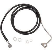 614220-4BLK - Drag Specialties Extended Length Vinyl Brake Hose Kit For Harley Davidson FLHR 1690 2016 Front 174 cm (68-1/2") - Black