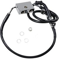 614743-6BLK - Drag Specialties Extended Length Brake Hose For Harley Davidson XL 1200 X 2014-2020 Front - Black