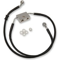 614751-4BLK - Drag Specialties Extended Length Brake Hose For Harley Davidson XL 883 N 2014-2020 +10.2 cm Front