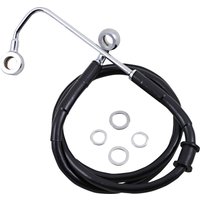 618302-10BLK - Drag Specialties Extended Length Stainless Steel Brake Hose For Harley Davidson FLSS 1800 2016-2017 Front/Upper