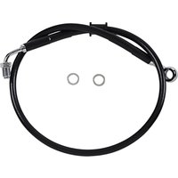 618620-BLK - Drag Specialties Stainless Steel Brake Hose Kit For Harley Davidson FLHC 1750 2018-2022 Front/Upper