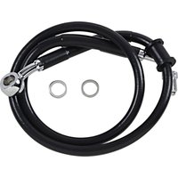 618620-2BLK - Drag Specialties Extended Length Stainless Steel Brake Hose For Harley Davidson FLHC 1750 2018-2022 Front