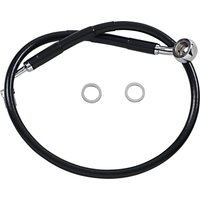 618631-2BLK - Drag Specialties Extended Length Stainless Steel Brake Hose For Harley Davidson FXFB 1750 2018-2019 Front