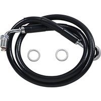 618631-6BLK - Drag Specialties Extended Length Stainless Steel Brake Hose For Harley Davidson FXFB 1750 2018-2019 Front/Upper