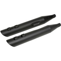 H00962 - Drag Specialties Slashdown Silencers For Harley Davidson FLHR 1340 1995-1998 - Black
