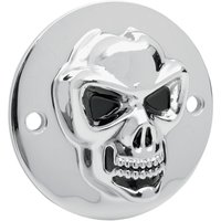 30-0185-PC - Drag Specialties 3-D Skull Points Cover For Harley Davidson FL 1200 1970-1977 - Chrome
