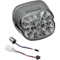 161273 - Drag Specialties Web LED Taillights With Top Tag Light For Harley Davidson FLHR 1450 1999-2003 Rear Smoke