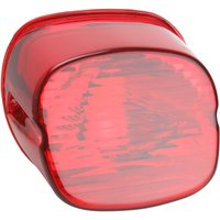 12-0417A - Drag Specialties Laydown Taillight Lens with No Tag Window For Harley Davidson FLD 1690 2012-2013 Rear - Red