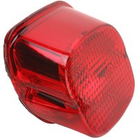 12-0411D - Drag Specialties Laydown Taillight Lens with Bottom Tag Lens For Harley Davidson FLD 1690 2012-2013 Rear - Red