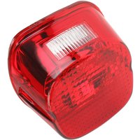 12-0411C - Drag Specialties Laydown Taillight Lens with Top Tag Window For Harley Davidson FLD 1690 2012-2013 Rear - Red