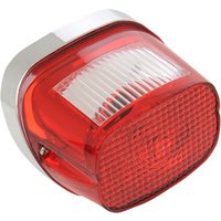 Image of L24-0409DK - Drag Specialties Taillight Assembly For Harley Davidson FLD 1690 2012-2013 Rear Clear/Red