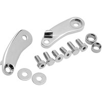 20-0377-BC202 - Drag Specialties Front Turn Signal Relocation Kit For Harley Davidson FLSTS 1340 1997-1999 Front Chrome