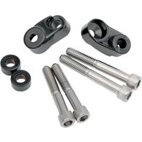 20-0367GBDS - Drag Specialties Short Turn Signal Mounts For Harley Davidson FXD 1340 1995-1998 Fork/Front - Black/Gloss