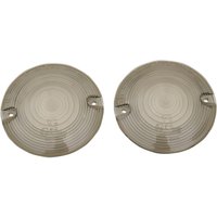 12-0203-ML2D - Drag Specialties Replacement Turn Signal Lenses For Harley Davidson FLHR 1340 1994-1998 Fits Front Or Rear Smoke