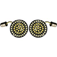 DS-300-AW-1157 - Drag Specialties Front Dual Ring Turn Signal Inserts For Harley Davidson FLSTC1340 1997