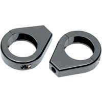 12-6049GB-39 - Drag Specialties Turn Signal Fork Clamps For Harley Davidson FXD 1450 1999-2001 Front - Black