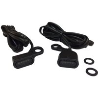 L22-0230MBMENU - Drag Specialties LED Handlebar Marker Lights For Harley Davidson FLS 1690 2012-2014 Black Smoke