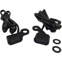 L22-0231MBMENU - Drag Specialties LED Handlebar Marker Lights For Harley Davidson XL 1200 C 2014-2020 Black Smoke