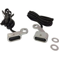 L22-0231CMENU - Drag Specialties LED Handlebar Marker Lights For Harley Davidson XL 1200 C 2014-2020 Chrome Smoke