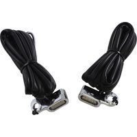 Image of L22-0229DCE - Drag Specialties LED Handlebar Marker Lights For Harley Davidson FLHR 1750 - Chrome Clear