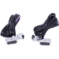 Image of L22-0229DCME - Drag Specialties LED Handlebar Marker Lights For Harley Davidson FLHR 1750 - Chrome Smoke