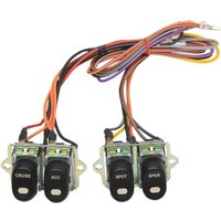 H18-0552 - Drag Specialties Inner Fairing Cap Switch Kit For Harley Davidson FLHTC 1340 1996-1998 - Black/White