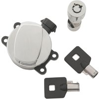 E21-0214K - Drag Specialties Side Hinge Ignition Switch For Harley Davidson FLS 1690 2012-2016 - Chrome