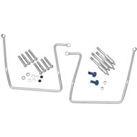 Image of 77-0044CKNU - Drag Specialties Saddlebag Support Brackets For Harley Davidson FXD 1340 1995-1998 - Chrome