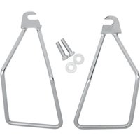 Image of 77-0129 - Drag Specialties Saddlebag Support Brackets For Harley Davidson FLS 1690 2012-2013 - Chrome