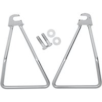 Image of 77-0047 - Drag Specialties Saddlebag Support Brackets For Harley Davidson FL 1200 1956-1977 - Chrome