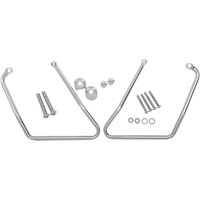 Image of 77-0045NU - Drag Specialties Saddlebag Support Brackets For Harley Davidson XL 1200 C 1996-2003 - Chrome