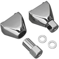 72278 - Drag Specialties Swingarm End Cap Adjusters For Harley Davidson FLHTC1340 1983-1986 Rear - Chrome