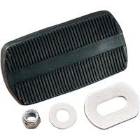 17-0413-SC2 - Drag Specialties Brake/Clutch Pedal Pad Assembly For Harley Davidson FL 1200 1970-1977 - Black/Chrome