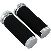 351358 - Drag Specialties Sundance Grips For Harley Davidson FLD 1690 2012-2013 - Black/Chrome
