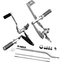056042-BX21 - Drag Specialties Forward Control Kit With Pegs For Harley Davidson FXR1340 1986-1994 - Black/Chrome