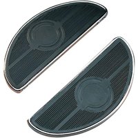 Image of 17-0418-BXLB2 - Drag Specialties Floorboards For Harley Davidson FL 1200 1974-1976 - Black/Chrome