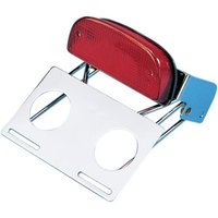 12-0050K-BX-LB2 - Drag Specialties Custom Taillight & Chrome Bracket Assembly For Harley Davidson FXST 1340 1985-1999 Rear Red