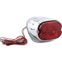 68010-64B-BXLB1 - Drag Specialties Taillight Assembly For Harley Davidson FL 1200 1957-1960 Rear Red