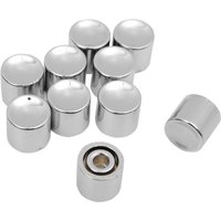 17267-HC3 - Drag Specialties Handlebar Switch Button Caps For Harley Davidson FL 1200 1973-1975 - Chrome