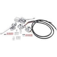 42375-LBX2 - Drag Specialties Handlebar Control Kit For Harley Davidson FL 1200 1972-1977 - Chrome