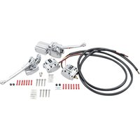 Image of 42375-LBX2 - Drag Specialties Handlebar Control Kit For Harley Davidson FL 1200 1972-1977 - Chrome