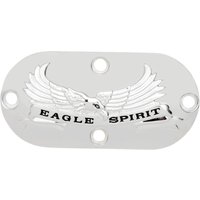 33-0007H-BC216 - Drag Specialties Eagle Spirit Inspection Cover For Harley Davidson FLST 1340 1987-1990 - Chrome