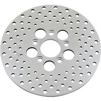 060173ASP-BC647 - Drag Specialties Vintage Drilled Brake Disc Shovelhead For Harley Davidson FL 1200 1971-1977 Front - Silver
