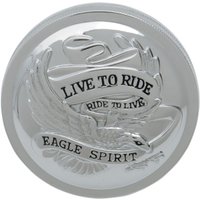 72644-SC2 - Drag Specialties Live to Ride Fuel Cap For Harley Davidson FLH 1340 1984 Right-Hand Thread - Chrome