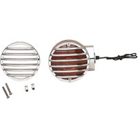 Image of 12-6041-BC202 - Drag Specialties Turn Signal Lens Grilles For Harley Davidson FLD 1690 2014-2015 - Chrome