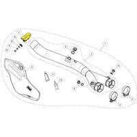 P-R186 - Akrapovic Replacement Exhaust & Silencer Clamp For Yamaha MT-10 2022-2024 - Silver