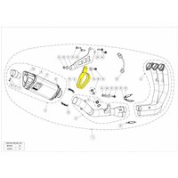 P-MCCAP15 - Akrapovic Replacement Exhaust & Silencer Clamp For Yamaha MT-09 2020-2023 - Black