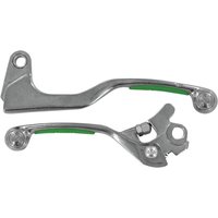 1SGYG98 - Moose Racing Competition Grip Lever Set For Kawasaki KX250 2005-2008 - Green/Silver