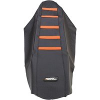 Image of KTM12507-336RT - KTM12507-336RT - Moose Ribbed Seat Cover - KTM EXC 2008-11, SX 125/250 2007-10 - Black/Orange